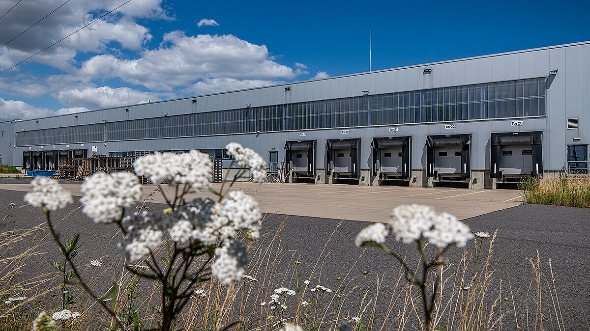 Aussenansicht Logistik in Freiberg