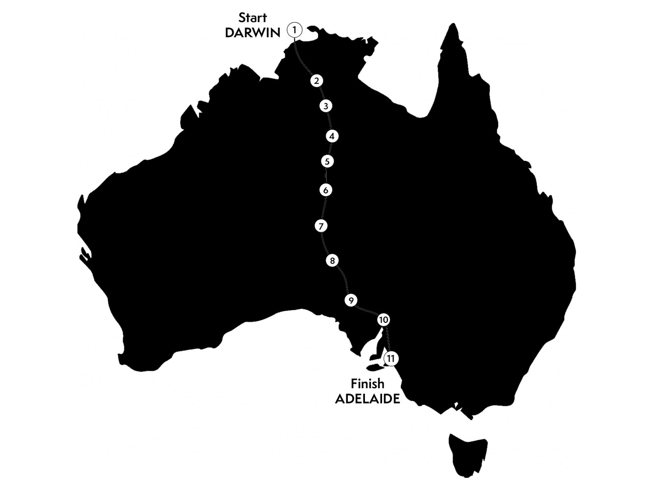 Bridgestone World Solar Challenge 2023 Map